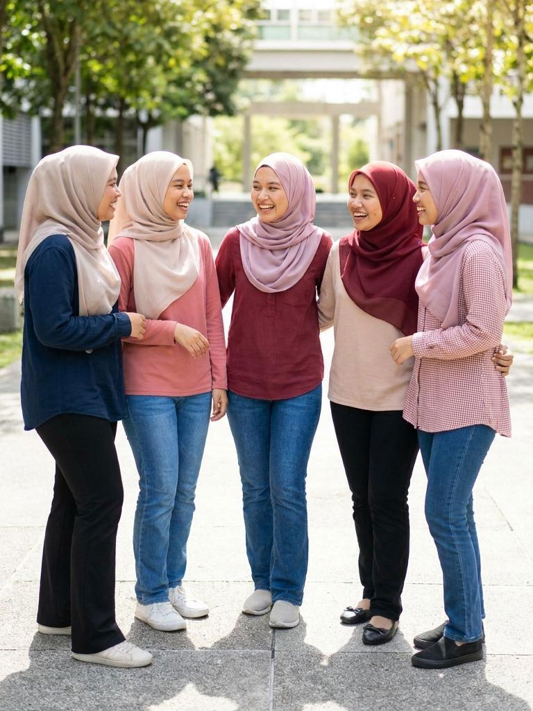 Malaysian students studying for SPM